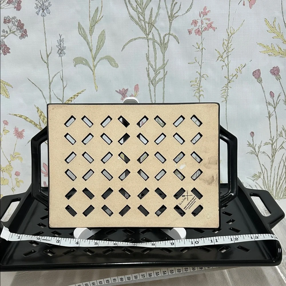 Sur La Table Black Lattice Serving Tray